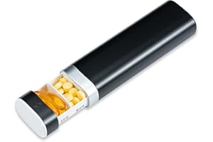 Betife Pudełko na tabletki 7 dni, 1 raz dziennie, codzienny organizer na tabletki, tygodniowy organizer na tabletki, uroczy pojemnik na tabletki do przechowywania witamin, leków, tabletek, suplementów