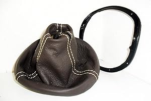 LARTEPELLE Cuffia Leva Cambio in Pelle con Kit Cornice Compatibile con Ypsilon 843 dal 2003 al 2012