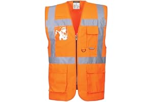 Portwest Chaleco Executive Berlin, Tamaño: XL, Color: Naranja, S476ORRXL