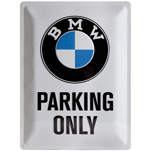 Nostalgic-Art 23200 BMW - Parking Only White, Blechschild 30x40 cm Metall, Bunt, 30 x 40 x 0.2 cm