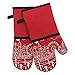Produktbild Crystal-Style Magic sky-wheel Silikon Ofen Handschuhe, mit Hitze Widerstand und flexible Materialien rot
