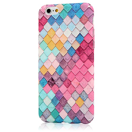 iPhone 6 6s Funda R  gida Pl  stico PC Case 4 7  - Mavis s Diary Funda para m  vil Carcasa Resistente a los Ara  azos Dise  o de cuadr  cula de colores