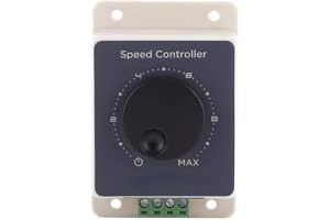 Walfront 12 V motorvarvtalsregulator, DC10-60 V 20 A pulsbreddmodul PWM motor hastighetskontroll vattentätt skal