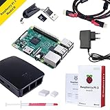 Raspberry Pi 3 Model B Set mit 32 GB SD Karte, HDMI,Netzteil und Gehäuse,Kühlkörper