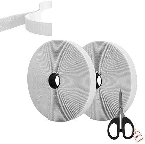 Hook and Loop Likii Sticky Tape Set Self Adhesive Velcro Tape Heavy Duty Double Sided Sticky Tape Roll 32.8 feet/10m