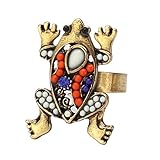 Anillo Rana hecha con esmalte y cristal por Joe Cool