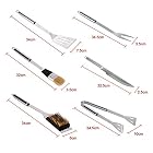 Dazone® Grillbesteck-Set 6-teilig im Aluminium-Koffer BBQ Grill-Utensilien Edelstahl Profi Besteck Zubehör… – Bild 2