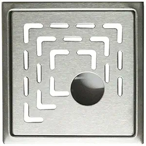 Aquieen Stainless Steel Bathroom Floor Water Drain Grating (Floor Jali) (Gratings Pipe Cut, Fern)