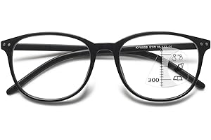 KOOSUFA Okulary progresywne, wieloogniskowe, okulary do czytania, dla kobiet i mężczyzn, antyrefleksyjne, pomoc w czytaniu w stylu retro, ochrona przed zmęczeniem, 1,0, 1,5, 2,0, 2,5, 3,0, 3,5, 4,0