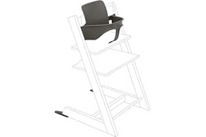 Tripp Trapp Baby Set from Stokke, Hazy Grey - Convert The Tripp Trapp Chair into High Chair - Removable Seat for 6-36 Months - Compatible with Tripp Trapp Models After May 2006