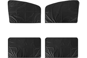 WEIGUDOC 4 Piezas Parasol Magnético para Coche - Protección UV y Privacidad Personal - Ventana Lateral y Trasera - Malla para Bebé y Adulto