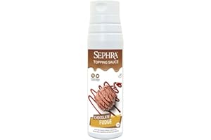 Sephra Chocolate Fudge Sauce- 1kg Chocolate Dessert Topping Sauce- Convenient Squeezy Bottle- Halal, Vegan Chocolate Sauce for Ice Cream, Coffee, Waffles, Pancakes, Milkshakes, Cakes, Dipping & More