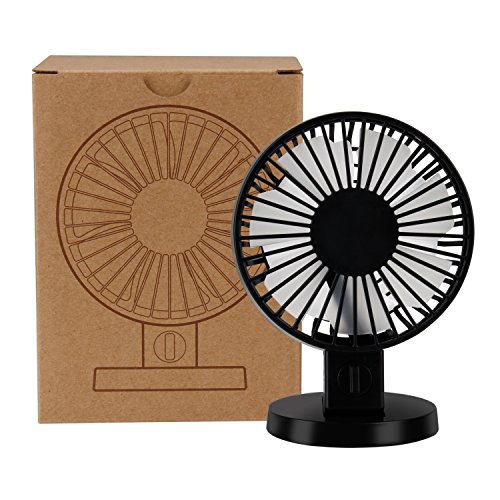 USB Ventilator, Aodoor Tischventilator Mini USB Ventilator Tragbarer USB Fan Geräuschlos Mini Ventilator für Büro Schreibtisch Fan (Schwarz) - 9