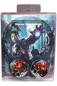 LJC Ironman Wired On Ear Headphone (Red)