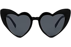 haierdidi Gafas de sol retro con forma de corazón en forma de corazón, gafas de sol vintage con forma de corazón, gafas de sol vintage para mujer, protección solar, diseño de corazón, color blanco