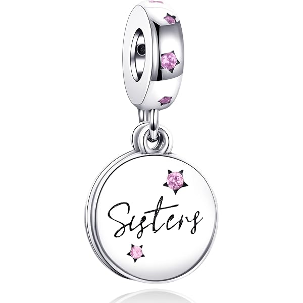 LaMenars Ciondolo A Forma Di Osso E Zampa Rosa Per Bracciale - In Argento 925 Con Cubico Zirconia, Regalo Per Donne E Ragazze Amanti Dei Cani