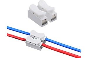 DR. WATCH 12 Pcs CH2 Quick Connector, Enhance Your LED Strip Light Setup- No Welding Quick Connector, Cable Clamp Terminal Block, Screw Terminal Barrier Block for LED Strip Light (12 Pcs)