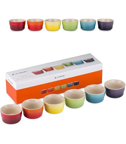 Le Creuset Set De 6 Bols à Céréales En Grès 650 Ml Arc-en-ciel - Coffret Cadeau Rainbow