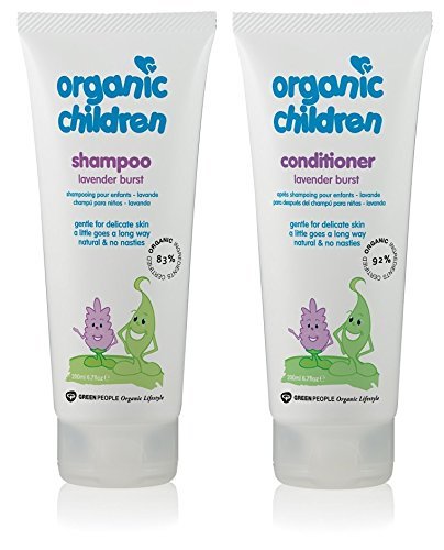 Green People Childrens Shampoo and Conditioner Lavender Burst Duo 200ml Tubes