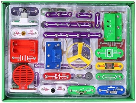 Decestar DIY Circuit Science Experiments Kit for Kids, Electronic Building Block Discovery Kit Educational Science Learning Kit STEM Toy, 335 Projects included