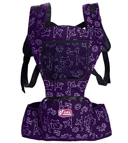 Hip Seat Baby Carrier - Advanced Lumbar Support 6-in-1 (6 Position) , purple
