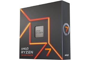 AMD Ryzen 7 7700X Processeur (Radeon Graphique Intégré, 8 Coeurs/16 Threads, 105W DTP, Socket AM5, Cache 40MB, jusqu'à 5.4 GHz Fréquence Boost, Pas de Ventilateur)