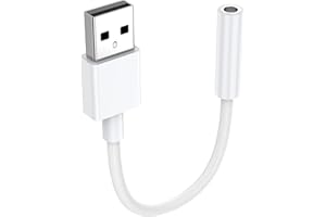 KAYQINHO USB to 3.5mm Audio Jack Adapter, Audio Aux Cable External Stereo Sound Card, USB to 3.5mm TRRS Female Headset for PS5 PS4 Headphone PC Laptop Linux Desktops and More Device