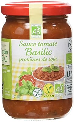 Jardin Bio Sauce Tomate Basilic aux Protéines de Soja sans Gluten 200 g - Lot de 3