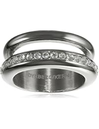Dyrberg/núcleo Damen-anillo de apilamiento 15/02 sedantes III SS crystal acero inoxidable - 337994