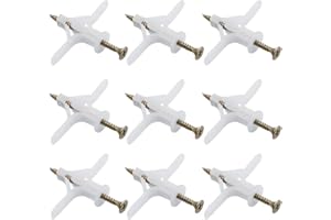 TXERFOLG 50 Juegos Tacos de Yeso Autoperforante Anclaje de Columna de Tubo de Expansión de Plástico Utilizado para Pared Ligera Cartón Placa de Yeso