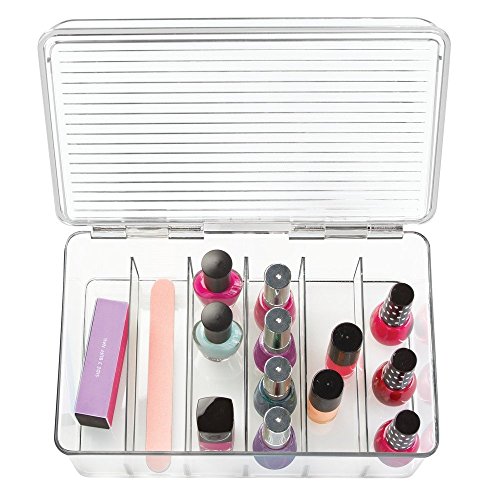 InterDesign 39540EU Clarity Nagellack und Kosmetik-Box mit Deckel, durchsichtig - 4