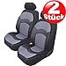 Produktbild 2x Sitzauflage Sitzschoner Sitzbezug Milano Schwarz / Grau