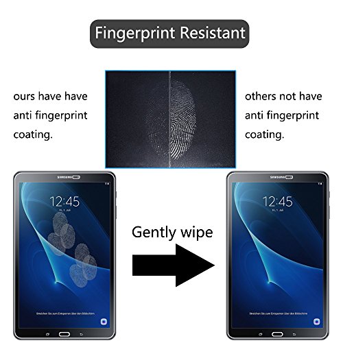 VIFLYKOO Samsung Galaxy Tab A 10.1 displaybeschermfolie, hardheidsgraad 9H 2,5d superdünn krasvast HD Helder Ballistic gehard glas displaybeschermfolie voor Samsung Galaxy Tab A 10.1 2016 t580 N - 6