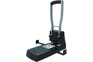 MP - Perforadora Papel Profesional 150 Hojas de Gran Capacidad,Taladradora Papel 2 Agujeros Mango Extendido para Operación con Poco Esfuerzo y Regleta de Tope Ajustar Folios A5 A4 A3