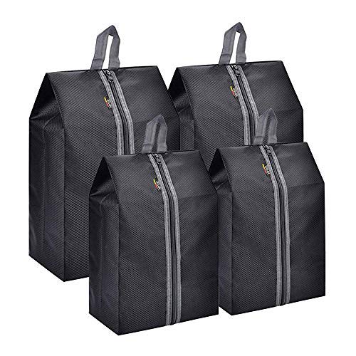 WIRABO Bolsas de Zapatos 4 Piezas Multifunción a Prueba de Polvo para Viajes Zapatos Almacenamiento y Organización con Cierre de Cremallera