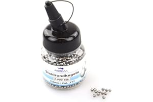 FISHBULL QUALITÄTSWERKZEUGE FISHBULL Luftgewehr Kugeln BBS 4,5 mm Cal.177 Inhalt 2000 Stück Stahlrundkugeln