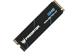 acer Predator GM6 1TB M.2 NVMe SSD PCIe 4.0 - Velocità di lettura fino a 7200 MB/s - Hard disk interno professionale - Memoria di gioco compatibile con PC, laptop e PS5