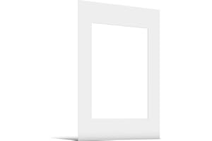 JUNOMI® Mount DIN A2 (42 x 59.4 cm) External Dimensions - for DIN A3 Picture Format (29.7 x 42 cm) - 1.5 mm Thickness - Colour Pure White