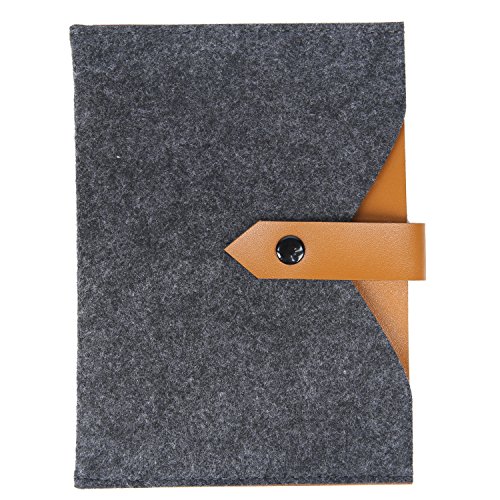 Kindle Paperwhite Hülle Case Filz für Amazon neue Kindle Paperwhite 1/2/3 und Kindle Fire HD 6 Verschluss mit Sleeves (Braun und Dunkel Grau)