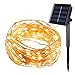 Produktbild InnooLight 100er LED Solar Kupferdraht Lichterkette Warmweiß 10 Meter, Wasserdichte Solar Außen Sternen Lichterketten Beleuchtung für Garten, Wohnungen, Tanzen, Weihnachtsfeier, Magische Beleuchtung-Dekoration für Innen, Schlafzimmer, Fenster