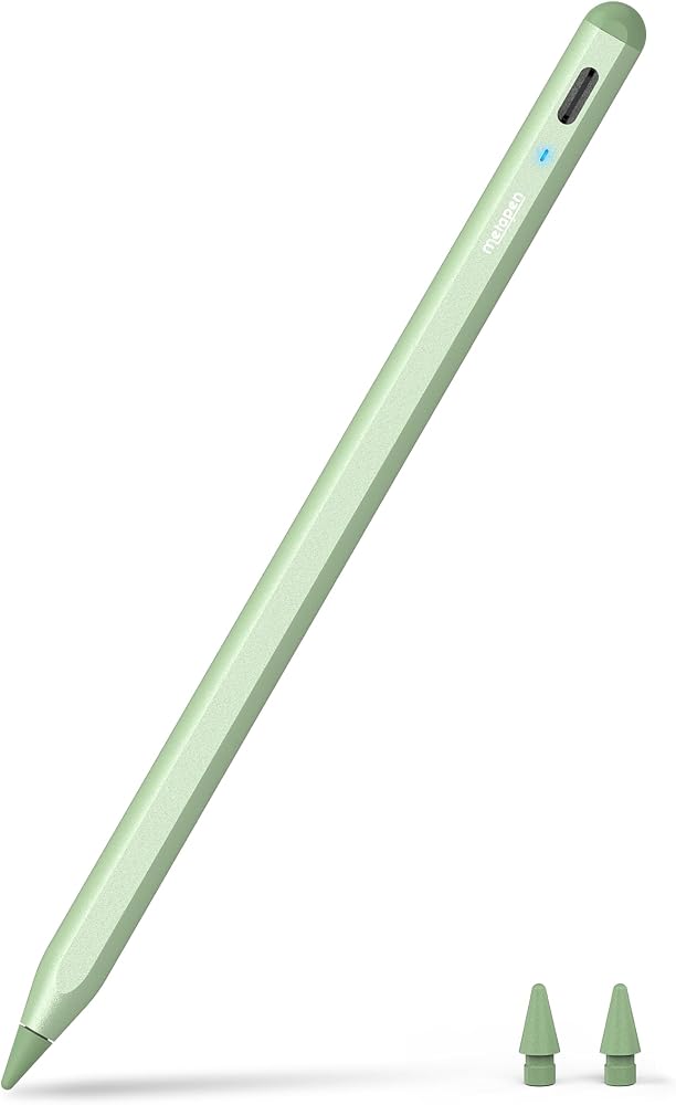 Metapen Kalem A8 iPad 2018-2022 ile Uyumlu, 2X Daha Hızlı Şarj, Avuç İçi Reddi, Eğim Hassasiyeti Stylus Kalem Apple iPad 10/9/8/7/6 Gen iPad Pro 12.9/11'' iPad Air 3.-5. iPad Mini 5./6, Yeşil