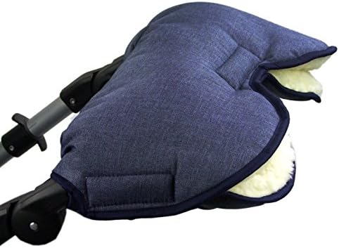 Bambini World Universal Muff/Hand Warmer for Pushchairs, Buggies Jogging Jogger with Wool Fleck Navy