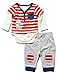 M&Co Big Bus Bodysuit Top And Joggers Set Red 9/12 Mnths