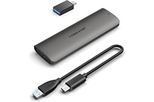 LEMORELE M.2 NVMe SSD Enclosure, 10Gbp Aluminum Hard Drive Enclosure with USB 3.1Gen 2 M2 USB C External PCIe B+M/M-Key SSD Caddy UASP Thunderbolt 3 Case Compatible with Intel 760P, Kingston A1000