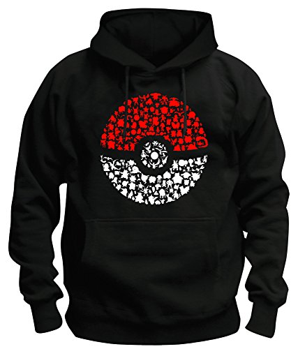 TShirt-People - Sudadera con Capucha - Cuello Redondo - Manga Larga - para Hombre Negro XL