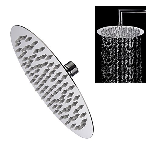 TAPCET Duschkopf Kopfbrause Regendusche Top Duschköpfe Regenduschkopf Regenbrause 304 Edelstahl poliert Spiegeleffekt 8“ Top Spray Shower Head Rundlich - 2