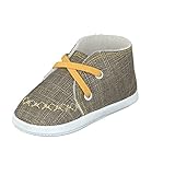  Omnia-Baby Babyschuhe Lauflernschuhe Kinderschuhe Krabbelschuhe, Jeansstoff, Beige, 17 EU (intern 10)