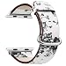 Produktbild X-cool For Apple Watch ArmBand 42mm 44mm Weiches Leder Gurt mit Metall Schließe Blume Armband für Damen für iwatch Series 4 3 2 1
