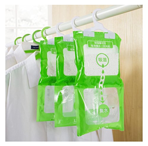 TigerTrading 190g Interior Dehumidifier Desiccant Damp Storage Hanging Bags Wardrobe Kitchen Fridge
