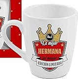 Ideal para Regalo Taza de Desayuno La Mejor Hermana del Mundo